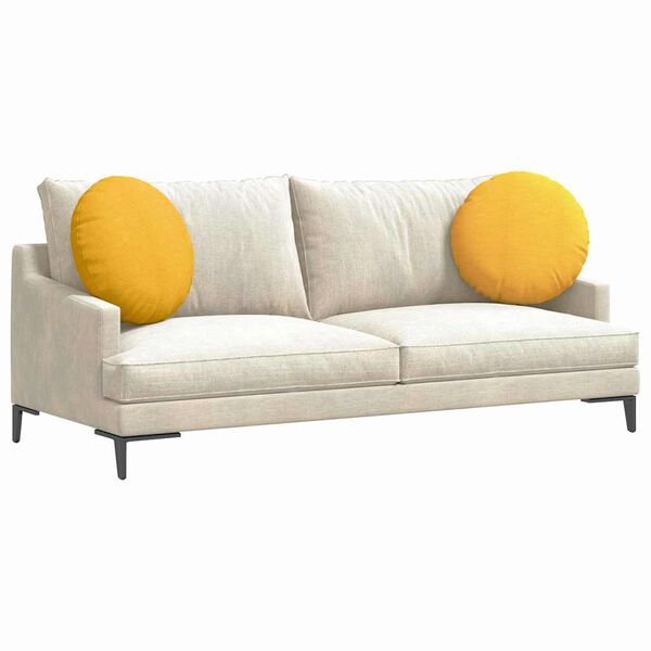 vidaXL S&aelig;depuder 2 pcs Lys Gul &Oslash; 50 cm Velourstof