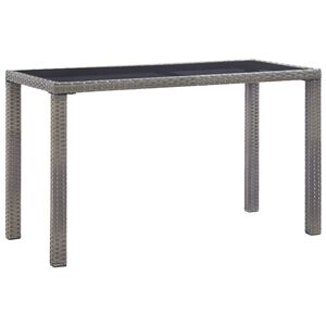 vidaXL havebord 123 x 60 x 74 cm polyrattan antracitgr&aring;