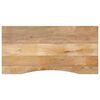vidaXL bordplade med kurvet form 140x50x2,5 cm ru massivt mangotr&aelig;