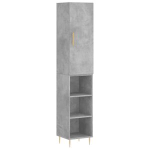 vidaXL skab 34,5x34x180 cm konstrueret tr&aelig; betongr&aring;