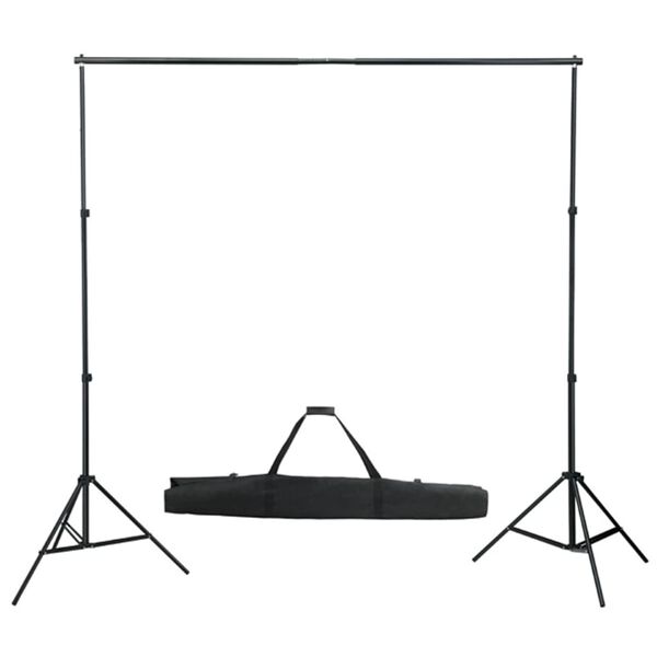 vidaXL fotostudieudstyr med lamper, paraplyer, baggrund og reflektor