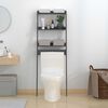 vidaXL toiletstativ 63,5x32x179 cm massivt fyrretr&aelig; gr&aring;
