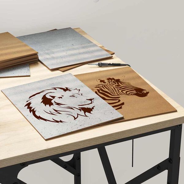 vidaXL Dekor Panels 50 pcs Beton Gr&aring; 15 x 21 x 0.27 cm Konstrueret tr&aelig;