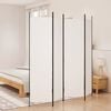 vidaXL 4-panels rumdeler 200x200 cm stof hvid