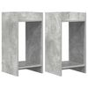 vidaXL Planteholder 2 stk. Betongr&aring; 30 x 30 x 60 cm Konstrueret tr&aelig;