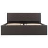 vidaXL hydraulisk opbevaringsseng 140x200 cm kunstl&aelig;der gr&aring;