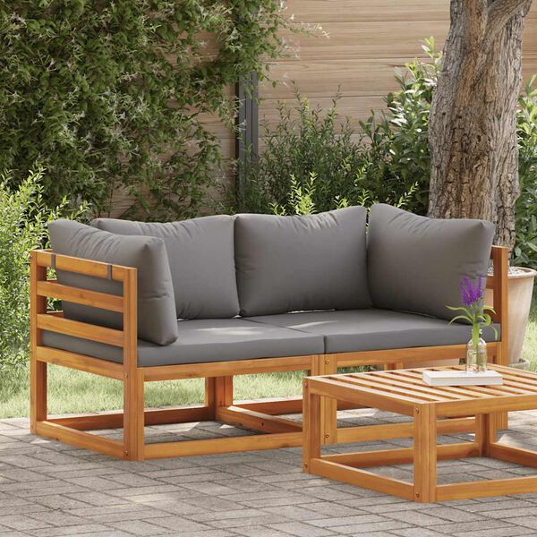 vidaXL hj&oslash;rnedele til sofa 2 stk. med hynder m&oslash;rkegr&aring;