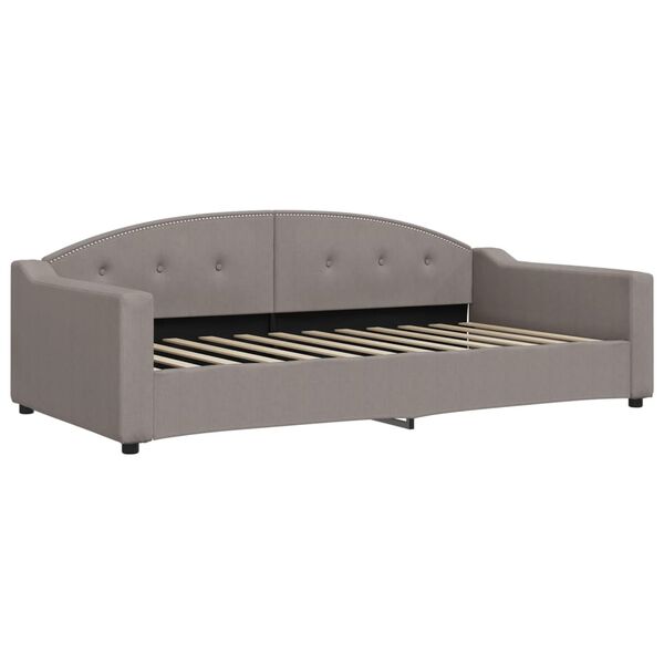 vidaXL daybed 100x200 cm stof gr&aring;brun