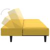 vidaXL 2-personers sovesofa med fodskammel fl&oslash;jl gul