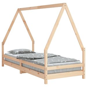 vidaXL sengeramme til juniorseng 80x200 cm massivt fyrretr&aelig;