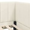 vidaXL Hj&oslash;rnesengramme med hovedg&aelig;rde Creme 90 cm x 190 cm Fl&oslash;jl