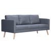 vidaXL sofa 3-pers. sofa stof m&oslash;rkegr&aring;