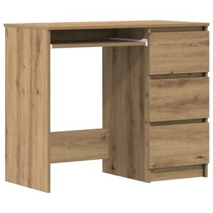 vidaXL skrivebord 90x45x76 cm konstrueret tr&aelig; kunsteg