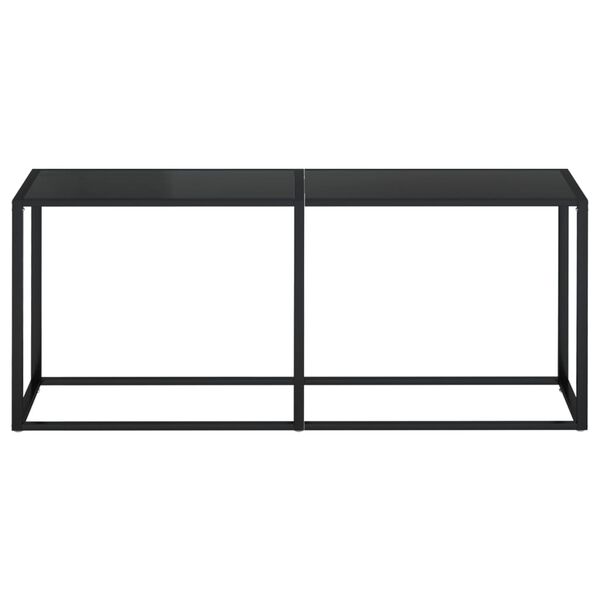 vidaXL konsolbord 180x35x75,5 cm h&aelig;rdet glas sort