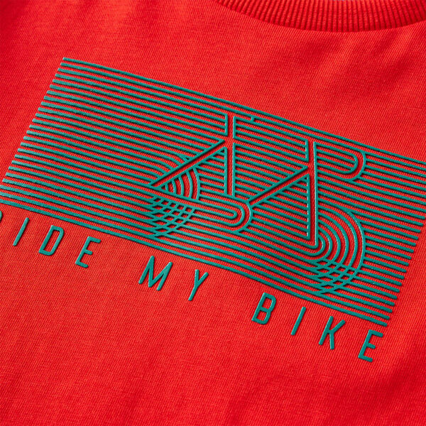 Langærmet T-shirt til børn str. 92 rød