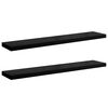 vidaXL v&aelig;ghylder 2 stk. 120x23,5x3,8 cm MDF sort h&oslash;jglans