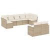 vidaXL sofas&aelig;t til haven 9 dele med hynder polyrattan beige