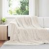 vidaXL Kastet&aelig;pper 6 pcs Creme 270 x 240 cm Fleece