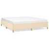 vidaXL sengeramme uden madras 160x200 cm stof cremefarvet