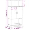 vidaXL skab 68x35x139 cm konstrueret træ grå sonoma-eg og metal