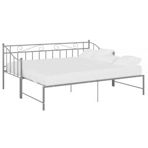 vidaXL sengestel til udtr&aelig;ksseng 90x200 cm metal gr&aring;