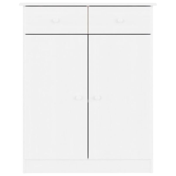 vidaXL sengebord ALTA 77x35x96 cm massivt fyrretræ hvid
