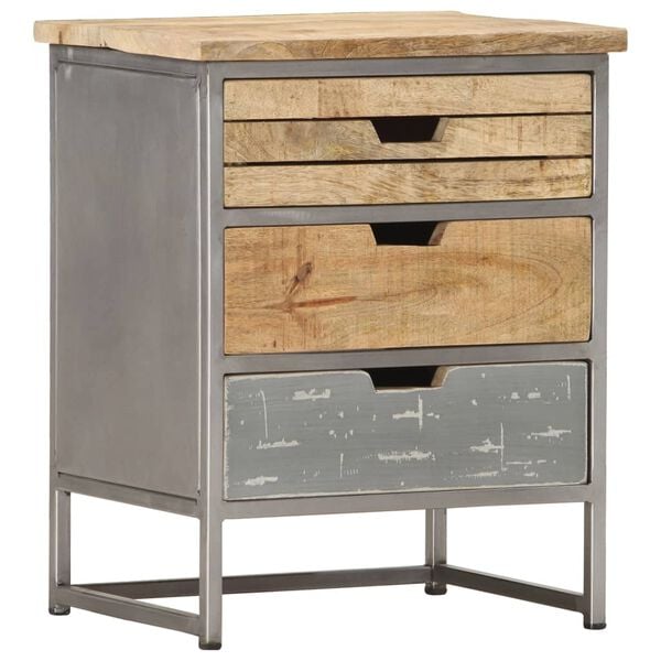 vidaXL sengeskab 40x30x50 cm massivt mangotr&aelig;