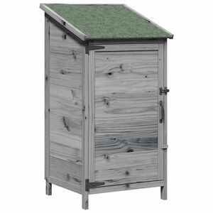 vidaXL Have Skur med tag Gr&aring; 59 x 56 x 113,5 cm Massivt Fyrretr&aelig;