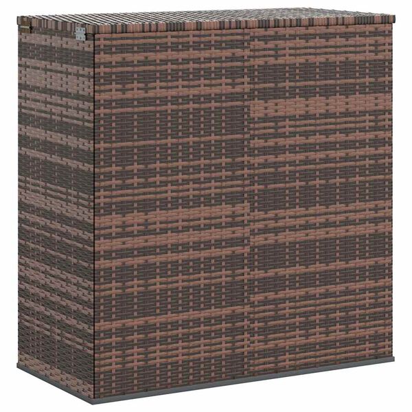 vidaXL hyndeboks 100x49x103,5 cm polyrattan brun