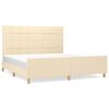 vidaXL sengeramme uden madras 180x200 cm stof cremefarvet