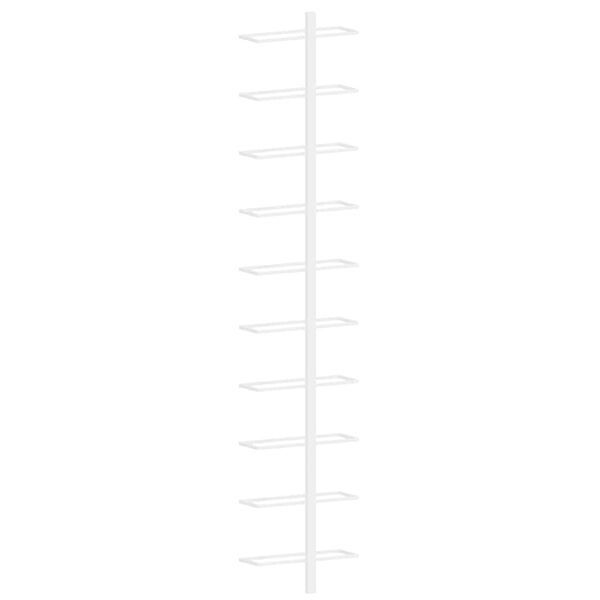 vidaXL v&aelig;gh&aelig;ngt vinreol til 10 flasker metal hvid