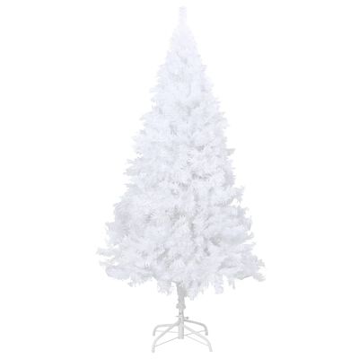 vidaXL kunstigt juletræ med tykke grene og lys 150 cm hvid