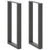 vidaXL barbordsben U-formet 2 stk. antracit 50x(90-91) cm st&aring;l