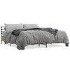 vidaXL sengestel 180x200 cm konstrueret tr&aelig; og metal sonoma-eg