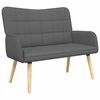 vidaXL 2-personers sofa M&oslash;rkegr&aring; 115 x 61 x 87 cm Stof