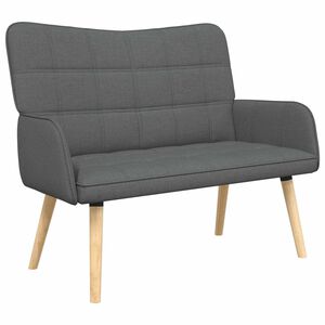 vidaXL 2-personers sofa M&oslash;rkegr&aring; 115 x 61 x 87 cm Stof