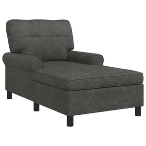 vidaXL Chaise Lounge med pude Sort 91 x 157 x 91 cm Faux l&aelig;der