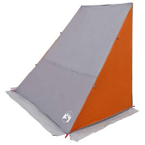 vidaXL Bagklapstelt 190 x 150 x 185 cm Vandt&aelig;t Gr&aring; og orange taft