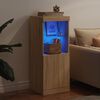 vidaXL skænk med LED-lys 41x37x100 cm sonoma-eg