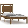 vidaXL sengeramme 90x190 cm Single massivt tr&aelig; gyldenbrun
