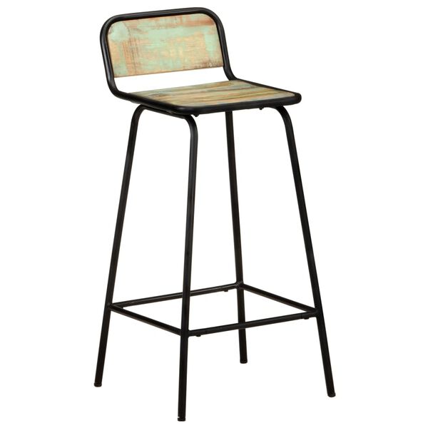 vidaXL barstole 4 stk. massivt genbrugstræ