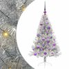 vidaXL Kunstig Forbelyst Juletr&aelig; med 150 LED'er S&oslash;lv 120 cm PET