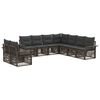 vidaXL Havesofa S&aelig;t 9 stk. Gr&aring; polyrattan