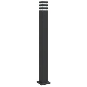 vidaXL udend&oslash;rs standerlampe med stikkontakt 110 cm aluminium sort