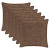 vidaXL Pudebetr&aelig;k 6 stk. HOUTEN Lys Brun 40 x 40 cm Faux Kanin Pels