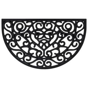 vidaXL d&oslash;rm&aring;tte 45x75 cm halvrund gummi