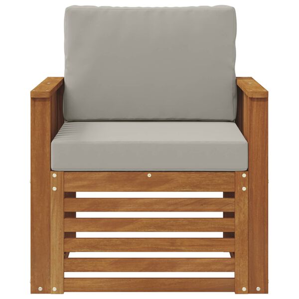 vidaXL Udend&oslash;rs sofagruppe Soli Akacietr&aelig; og polyester Naturfarvet