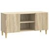 vidaXL TV-skab Sonoma-eg 102 x 34,5 x 50 cm Konstrueret tr&aelig;