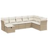 vidaXL sofas&aelig;t til haven 8 dele med hynder polyrattan beige
