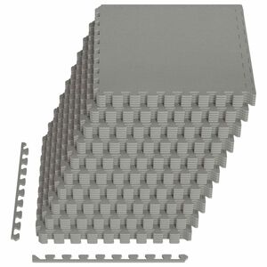 vidaXL Gulvm&aring;tter 40 pcs Gr&aring; 14,4 m&sup2; EVA skum